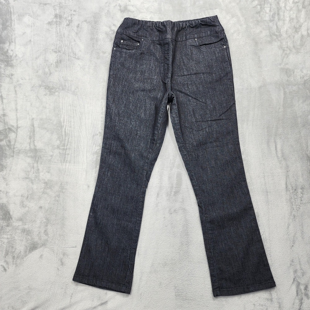 Vintage Blair Jeans Womens 12 Blue Dark Wash High Rise Pull On Straight Stretch